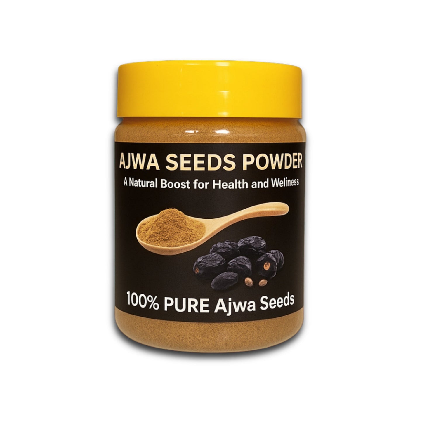 Jar of Ajwa Seeds Powder