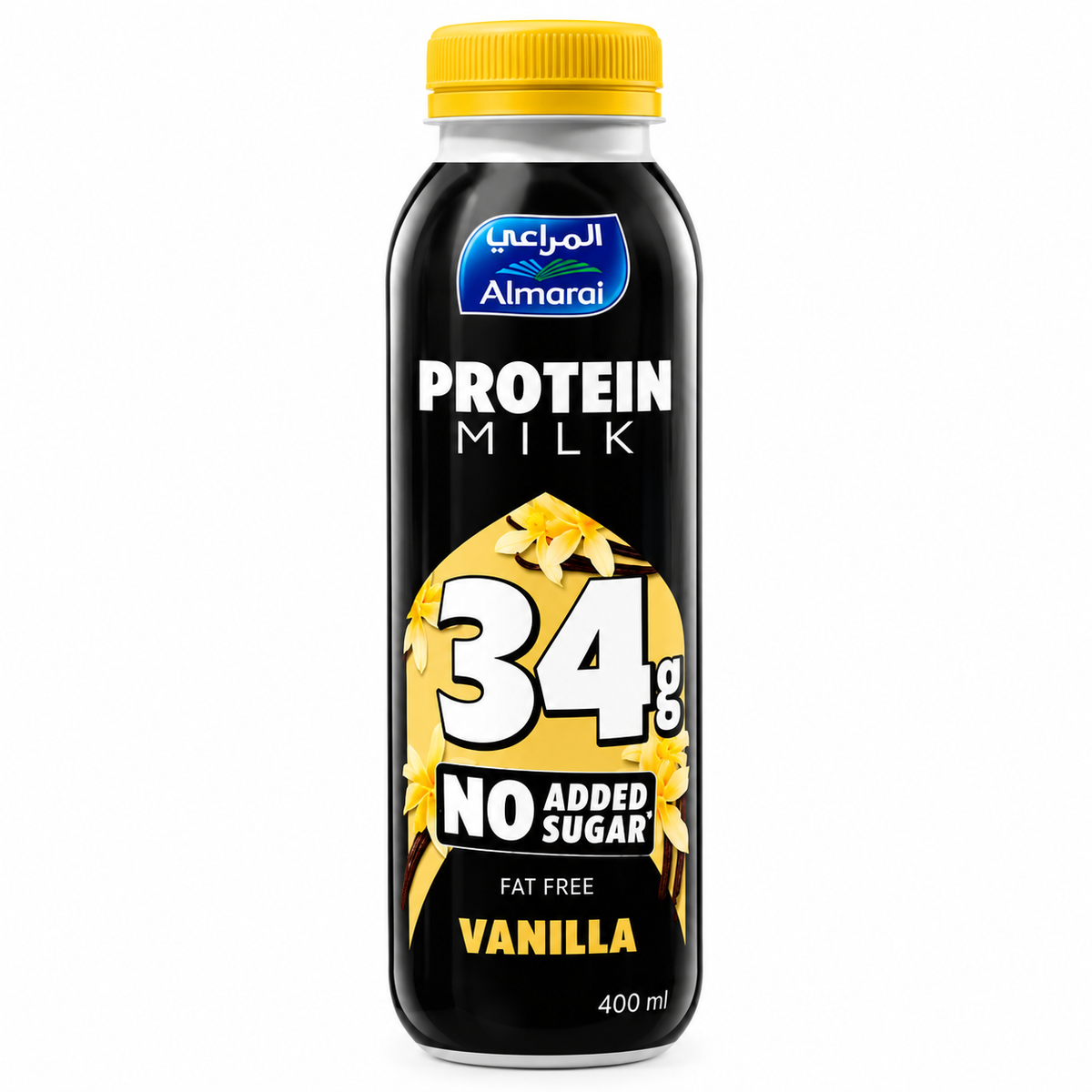 Almarai vanilla protein milk drink with 34g protein and no added sugar In Pakistan