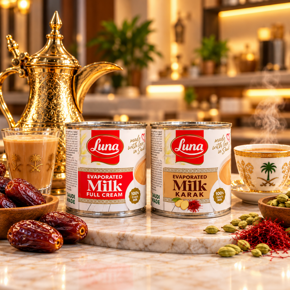 Luna Evaporated Milk – Full Cream & Karak | Pakistan