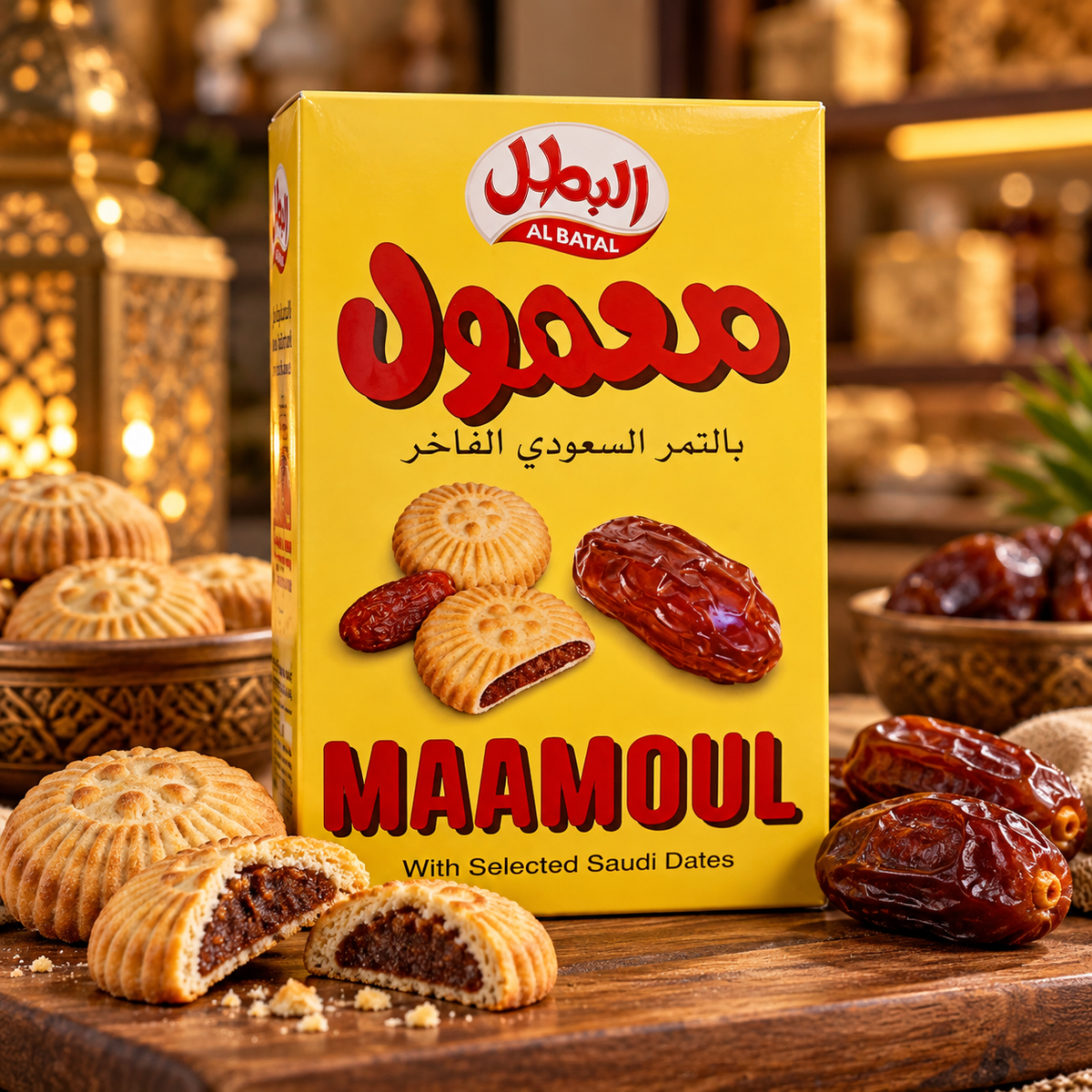 Al Batal Saudi date Maamoul cookies box with date filling