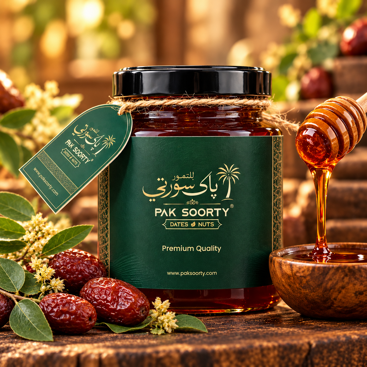 Pak Soorty Black Sidr Honey premium glass jar