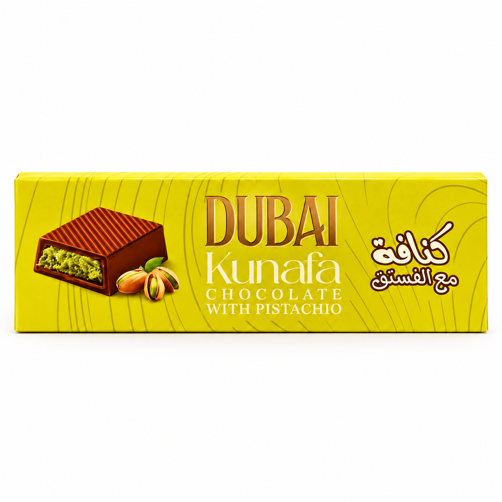 Dubai Kunafa Chocolate 40g with Pistachio – Pak Soorty