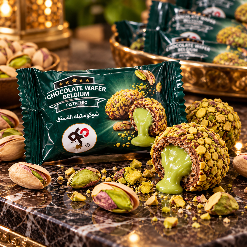 Belgian Chocolate - Pistachio Wafer in Pakistan