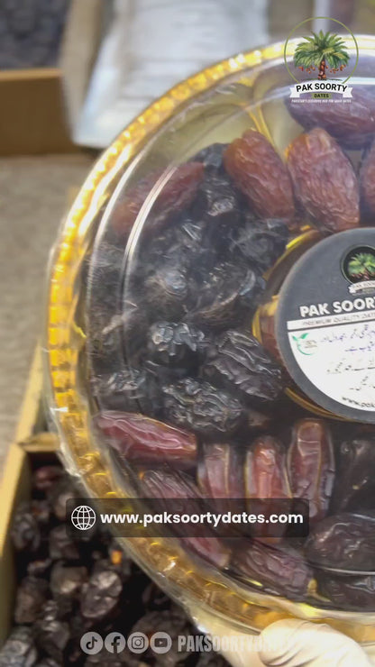 Customised Premium Saudi Dates - Round Gift Box - (1000g)